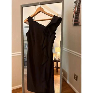 Emma & Michele Black One Shoulder Cocktail Dress Size 8